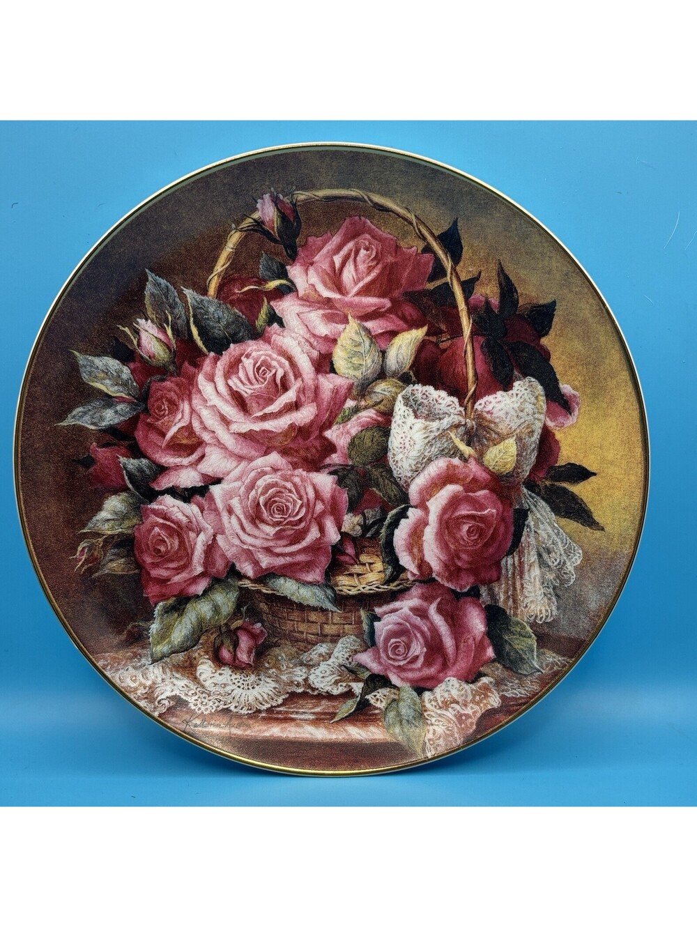 Grace De Monaco Rose Plate Franklin Mint